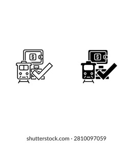 Two icons of a computer with a checkmark and cross mark computer checkmark technology
