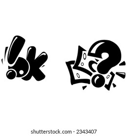 Two icons - ok and question