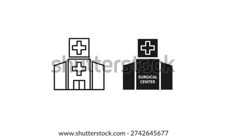 Two icons representing medical professionals in uniforms with red crosses