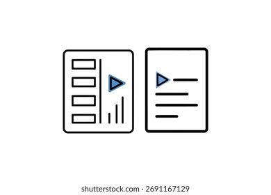 Video Dos iconos muestran el análisis y la gestión de documentos, ideal para presentaciones, informes y paneles, que representan información basada en datos y planificación estratégica.