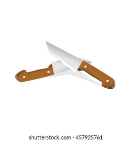 two identical knife on the table 