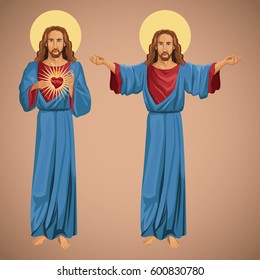 two image jesus christ sacred heart