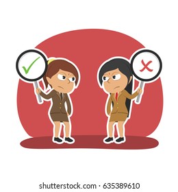 two indian businesswoman debate
