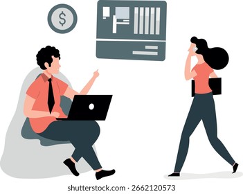 Two individuals are reporting live updates from their devices, providing real-time information and insights. They utilize mobile phones and laptops to communicate swiftly and effectively.