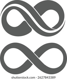 Two Infinity Metals LLC Logo Vector Art Industrial Infinity Loop Symbol Metallic Modern Design Free Download