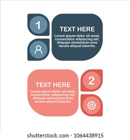 Two infographic banner flat color with tiny icon