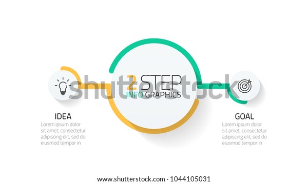 Two\
infographics element. Business concept with 2 options, steps or\
processes. data visualization. Vector\
illustration.