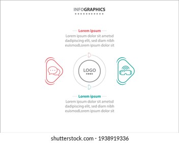 Two infographics element. Vector illustration. Vector business template for presentation. Timeline with 2 option. 
Vector Infographic label design template with icons and 2 options or steps.