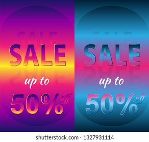 Two Instagram stories sale banners, editable templates 