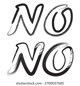 Two instances of the word "no" rendered in a bold, graphic style.