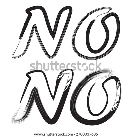 Two instances of the word "no" rendered in a bold, graphic style.