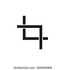 two interlocking L-shape black lines
