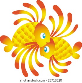 Two intersecting sun-fish like the shining circle