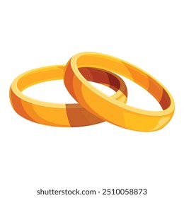 Two intertwined golden wedding rings representing the unbreakable bond of marriage and the promise of a lifetime together