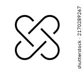 Two intertwined loops vector sign