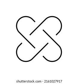 Two intertwined loops vector sign