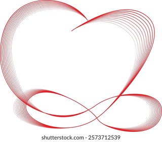 Two intertwined symbols. Love eternal symbol .Vector Curved Lines . Eternity love. Love and eternal symbol in chain .Design Element . Used as Banner . Template , endless Logo 