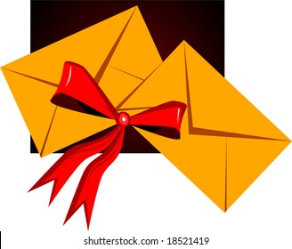 two invitation envelopes	