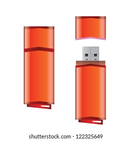 two isolated usb pen drive memory