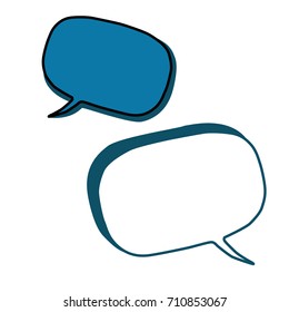 Two isolated vector blue comic cartoon bubbles, you can choose just one of them!