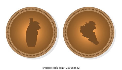 Two, isolated, wooden signs on white background