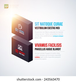 Two isometric options template. EPS10