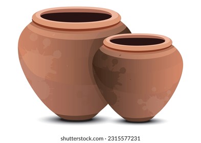 two jar on white background vector design