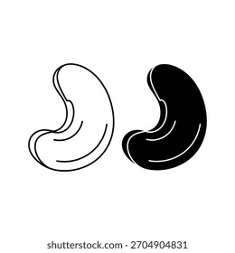 Dos granos de jalea, uno en negro y uno en blanco aislados en