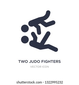 two judo fighters icon on white background. Simple element illustration from Sports concept. two judo fighters sign icon symbol design.