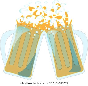Two jugs of beer