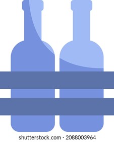 Two jugs of wine, illustration, vector, on a white background.
