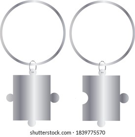two keychains puzzle for twov