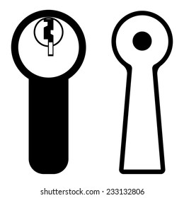 two keyhole icon