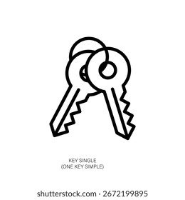 two Keys on a ring icon
