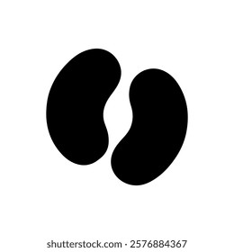 Two kidney bean silhouette icon vector illustration design.