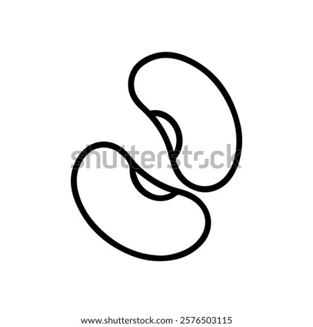 Two kidney beans outline icon vector illustration design.