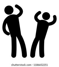 Two kids are putting hands up denoting dance class in preschool 