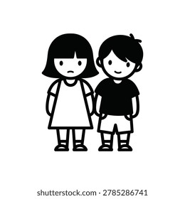 Two kids standing together smiling