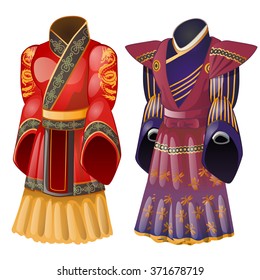 Two kimono. Vector.