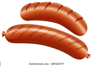 Two kind of delicious sausages