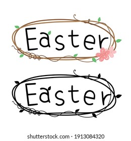 Two kinds of Easter title typography.