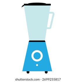 Two Kitchen Blender Appliances Silhouette and Outline Icons – Vector Illustration Set