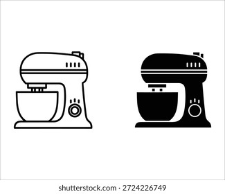 Dois misturadores de cozinha um branco e um preto com tigelas e controles misturador branco misturador preto tigela de mistura