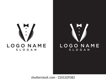 logotipo de dos cuchillos y negativo del mesero del restaurante