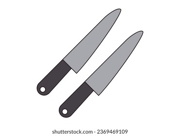 Two knives icon on white background.