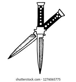 Two knives illustration.