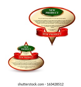 Two labels on the white background