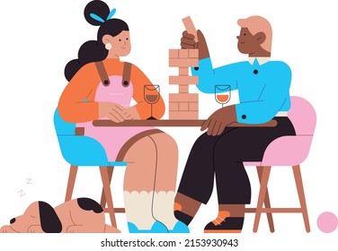 two ladies meeting vector  illustration design 