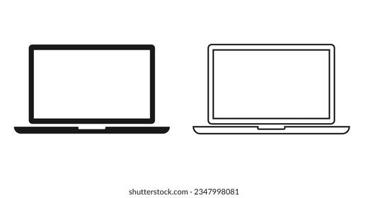 Two laptop icons simple design