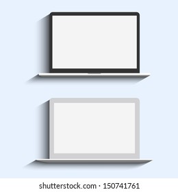 Two Laptops. Vector set